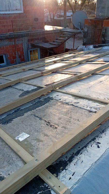 Trabajo de techado en chapa